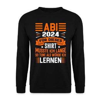 ABI 2024 ABITUR For this shirt Abi graduation - Unisex Sweatshirt - black - Front - Alina (178cm) & Michal (187cm)