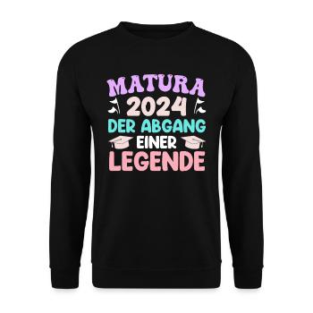Matura 2024 The Departure of a Legend Girl - Unisex Sweatshirt - black - Front - Alina (178cm) & Michal (187cm)