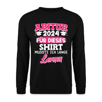 I had to study for this shirt - Unisex Sweatshirt - black - Front - Alina (178cm) & Michal (187cm)