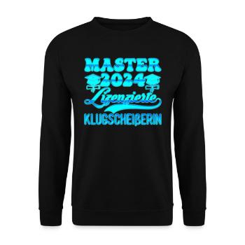 Master 2024 Licencié Smartass Degree - Sweat-shirt Unisexe - noir - Devant - Alina (178cm) & Michal (187cm)