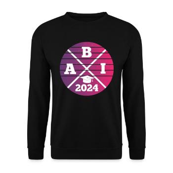 ABI 2024 Abitur Abitur School Leaving Certificate - Unisex Sweatshirt - black - Front - Alina (178cm) & Michal (187cm)