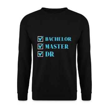 Baccalauréat Maître Dr. Doctorat Réussi - Sweat-shirt Unisexe - noir - Devant - Alina (178cm) & Michal (187cm)