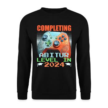 Abitur terminant le niveau en 2024 Diplômé Abitur - Sweat-shirt Unisexe - noir - Devant - Alina (178cm) & Michal (187cm)