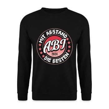Abi 2024 Abitur By far the best Funny things - Unisex Sweatshirt - black - Front - Alina (178cm) & Michal (187cm)