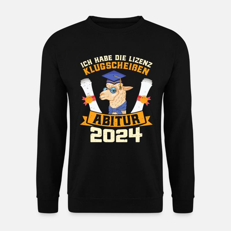 Abitur 2024 Habe die Lizenz zum Klugscheißen - Unisex Pullover - Schwarz