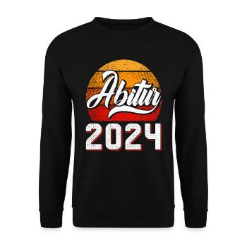 Abitur 2024 Abschluss Abiturient Abi Abiturienten - Unisex Pullover - Schwarz - Vorne - Alina (178cm) & Michal (187cm)