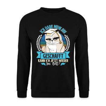 Abiturient Habe Mein Abi Geschafft Abschluss - Unisex Pullover - Schwarz - Vorne - Alina (178cm) & Michal (187cm)