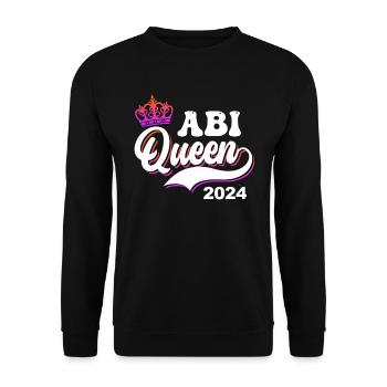 Abitur Queen 2024 Abi Abiturientin - Unisex Pullover - Schwarz - Vorne - Alina (178cm) & Michal (187cm)