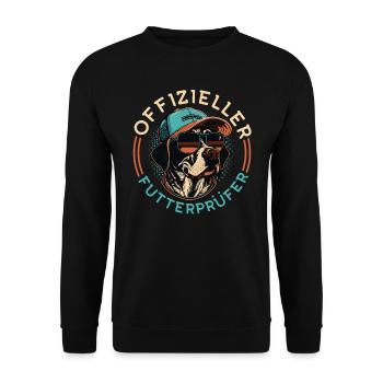 Labrador Besitzer OFFIZIELLER FUTTERPRÜFER Lustig - Unisex Pullover - Schwarz - Vorne - Alina (178cm) & Michal (187cm)