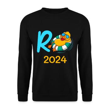 Rente 2024 R-Ente Pensionierung Ruhestand - Unisex Pullover - Schwarz - Vorne - Alina (178cm) & Michal (187cm)