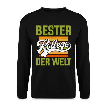 Bester Kollege der Welt Mitarbeiter Bürokollege - Unisex Pullover - Schwarz - Vorne - Alina (178cm) & Michal (187cm)