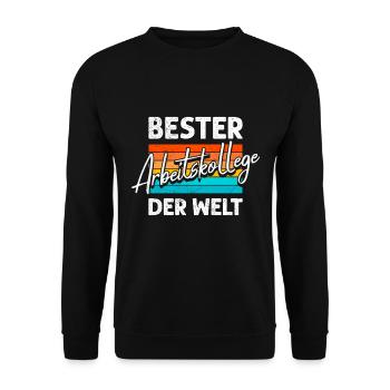 Abschied Bester Arbeitskollege der Welt - Unisex Pullover - Schwarz - Vorne - Alina (178cm) & Michal (187cm)