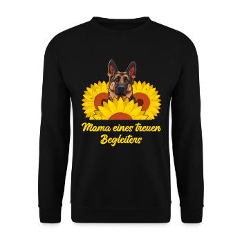 Mama eines Treuen Begleiters Schäferhund Besitzer - Unisex Pullover - Schwarz - Vorne - Alina (178cm) & Michal (187cm)