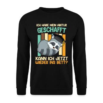 Abiturient Habe Mein Abitur Geschafft Abschluss - Unisex Pullover - Schwarz - Vorne - Alina (178cm) & Michal (187cm)
