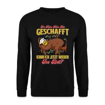 Abiturient Habe Mein Abi Geschafft Abschluss - Unisex Pullover - Schwarz - Vorne - Alina (178cm) & Michal (187cm)
