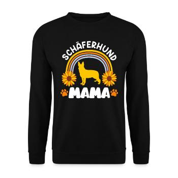 SCHÄFERHUND MAMA Deutscher Schäferhund Besitzerin - Unisex Pullover - Schwarz - Vorne - Alina (178cm) & Michal (187cm)