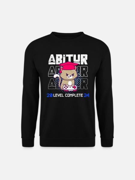 Abitur 2024 LEVEL COMPLETE Abiturienten Abschluss - Unisex Pullover - Schwarz