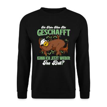 Abiturient Habe Mein Abi Geschafft Abschluss - Unisex Pullover - Schwarz - Vorne - Alina (178cm) & Michal (187cm)
