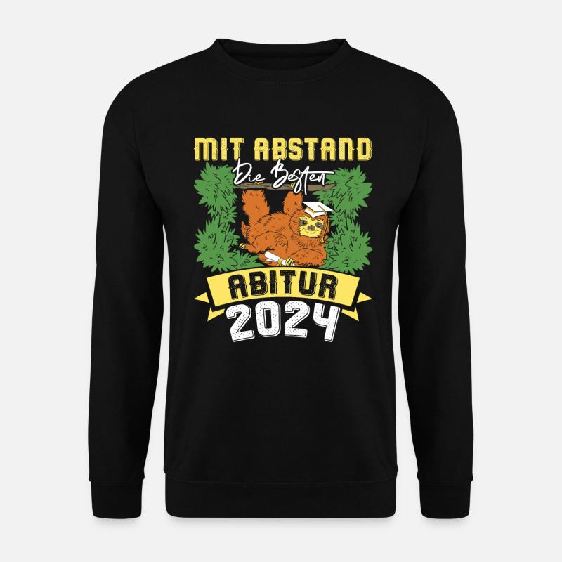 Abitur 2024 Mit Abstand die BESTEN ABI Lustiges - Unisex Pullover - Schwarz