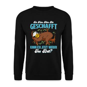 Abiturient Habe Mein Abi Geschafft Abschluss - Unisex Pullover - Schwarz - Vorne - Alina (178cm) & Michal (187cm)