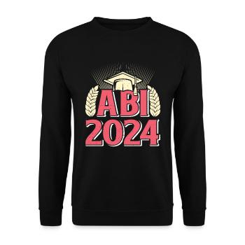 Abi 2024 Abitur Mädchen Abiturientin Frauen - Unisex Pullover - Schwarz - Vorne - Alina (178cm) & Michal (187cm)