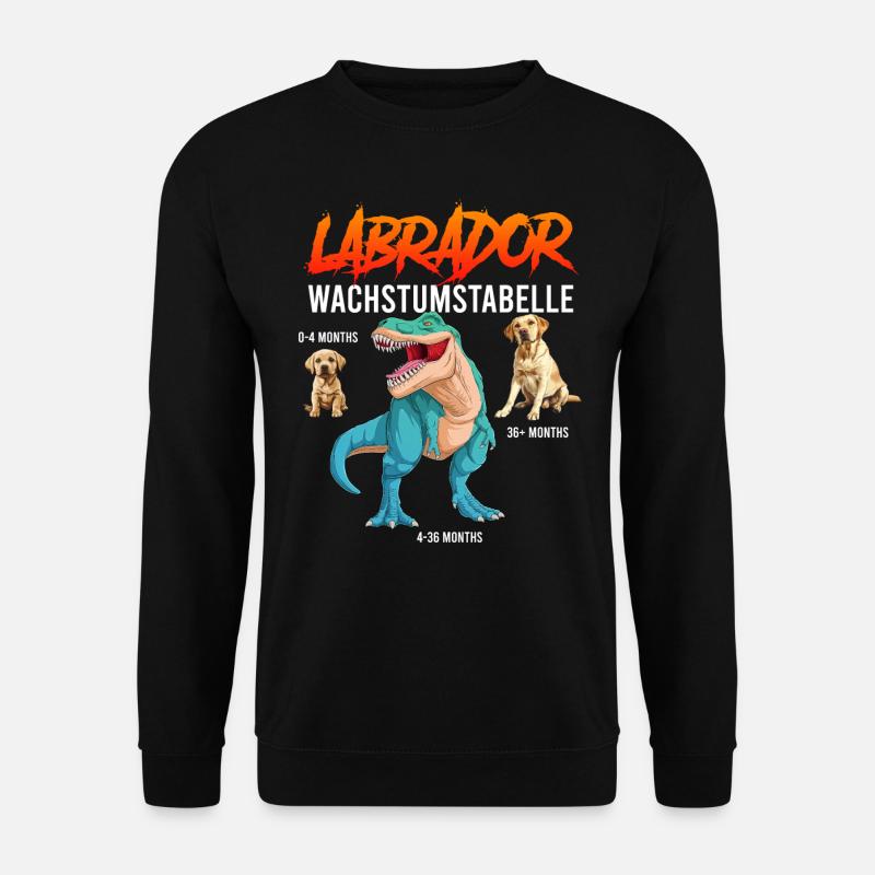Labrador Liebhaber Labrador WACHSTUMSTABELLE - Unisex Pullover - Schwarz