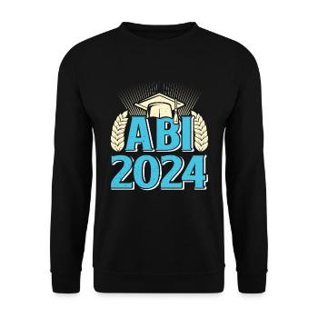 Abi 2024 Abitur Mädchen Abiturientin Frauen - Unisex Pullover - Schwarz - Vorne - Alina (178cm) & Michal (187cm)
