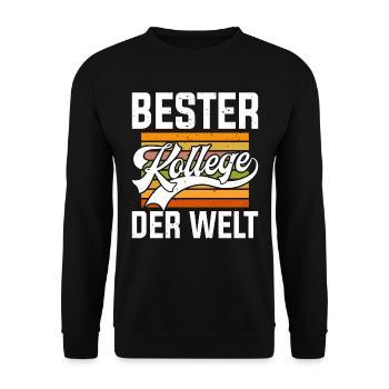 Bester Kollege der Welt Mitarbeiter Bürokollege - Unisex Pullover - Schwarz - Vorne - Alina (178cm) & Michal (187cm)