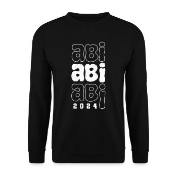 ABI 2024 Abiturienten Abschluss Abitur - Unisex Pullover - Schwarz - Vorne - Alina (178cm) & Michal (187cm)