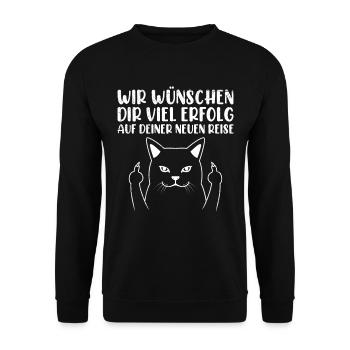 Kündigung Wünschen dir Viel Erfolg Jobwechsel - Unisex Pullover - Schwarz - Vorne - Alina (178cm) & Michal (187cm)