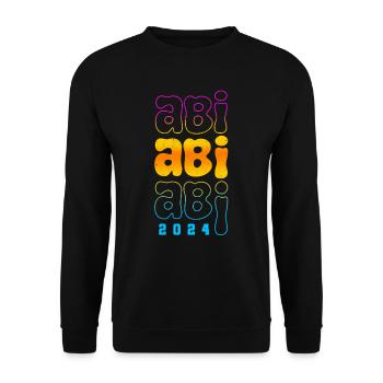 ABI 2024 Abiturienten Abschluss Abitur - Unisex Pullover - Schwarz - Vorne - Alina (178cm) & Michal (187cm)
