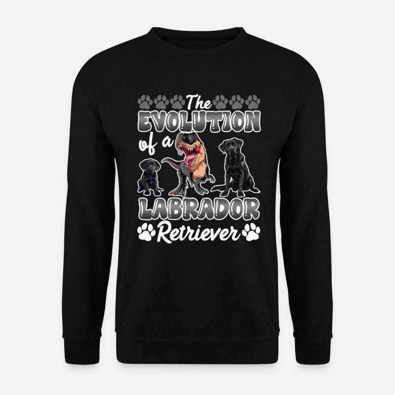 Hundebesitzer DIE EVOLUTION EINES LABRADOR - Unisex Pullover - Schwarz