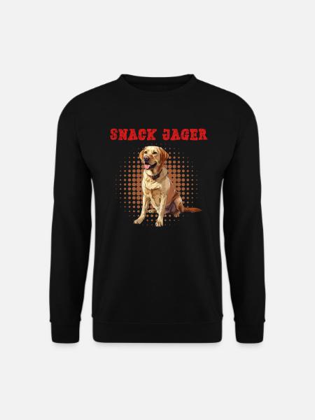 Labrador SNACK JÄGER Labrador Retriever Hund - Unisex Pullover - Schwarz