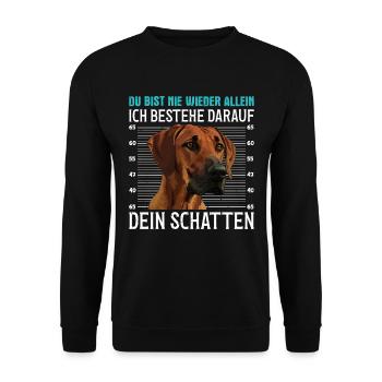 Ridgeback DU BIST NIE ALLEIN BESTEHE DARAUF - Unisex Pullover - Schwarz - Vorne - Alina (178cm) & Michal (187cm)