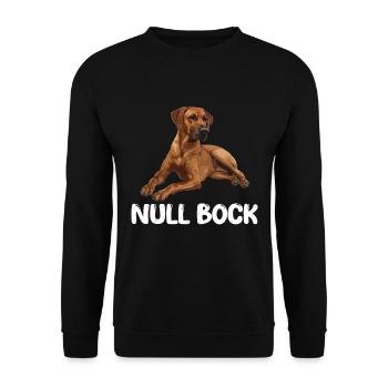 Rhodesian Ridgeback NULL BOCK Hundebitzer Lustiges - Unisex Pullover - Schwarz - Vorne - Alina (178cm) & Michal (187cm)