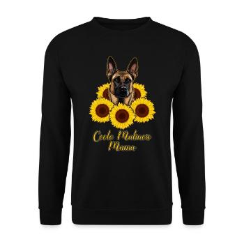 Belgischer Schäferhund COOLE MALINOIS MAMA - Unisex Pullover - Schwarz - Vorne - Alina (178cm) & Michal (187cm)