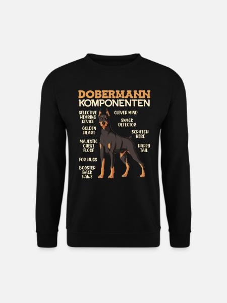 DOBERMANN KOMPONENTEN Anatomie Doberman - Unisex Pullover - Schwarz