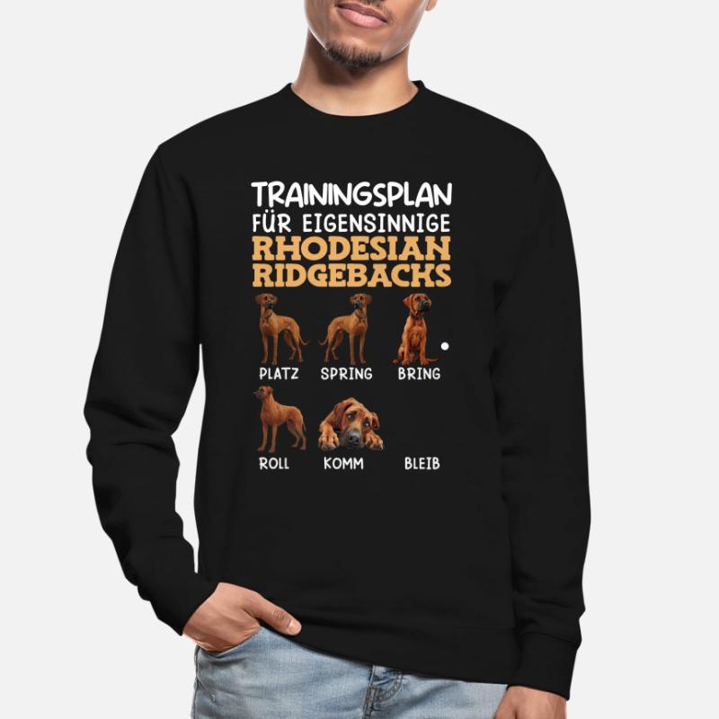 Rhodesian Ridgeback TRAININGSPLAN Eigensinniger Unisex Pullover