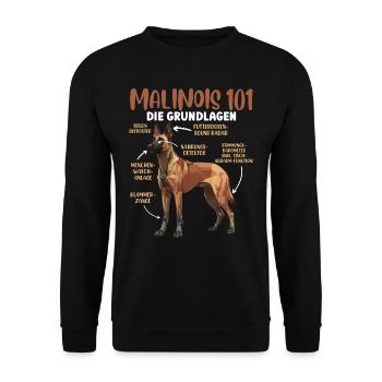 MALIOIS 101 DIE GRUNDLAGEND Lustiges Belgischer - Unisex Pullover - Schwarz - Vorne - Alina (178cm) & Michal (187cm)
