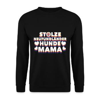 Newfie STOLZE NEUFUNDLÄNDER HUNDEMAMA Frauen - Unisex Pullover - Schwarz - Vorne - Alina (178cm) & Michal (187cm)