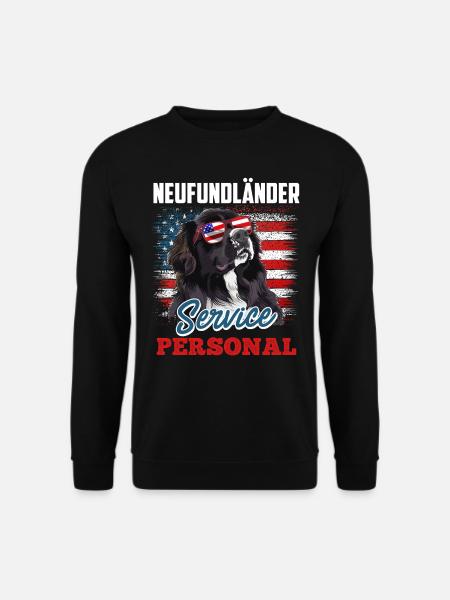 NEUFUNDLÄNDER SERVICE PERSONAL Lustiges Newfie - Unisex Pullover - Schwarz