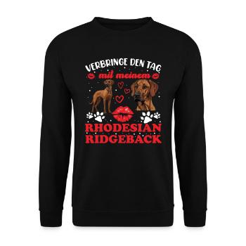 Ridgeback VERBRINGE DEN TAG MIT RIDGEBACK - Unisex Pullover - Schwarz - Vorne - Alina (178cm) & Michal (187cm)