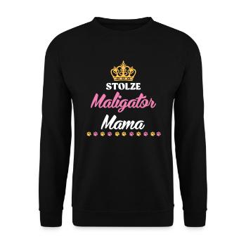 Hundemama STOLZE MALIGATOR MAMA Belgischer - Unisex Pullover - Schwarz - Vorne - Alina (178cm) & Michal (187cm)
