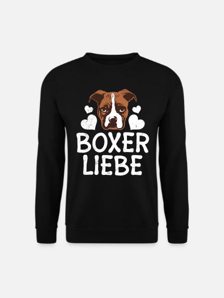 Deutscher Boxer Hund BOXER LOVE Hundebesitzerin - Unisex Pullover - Schwarz