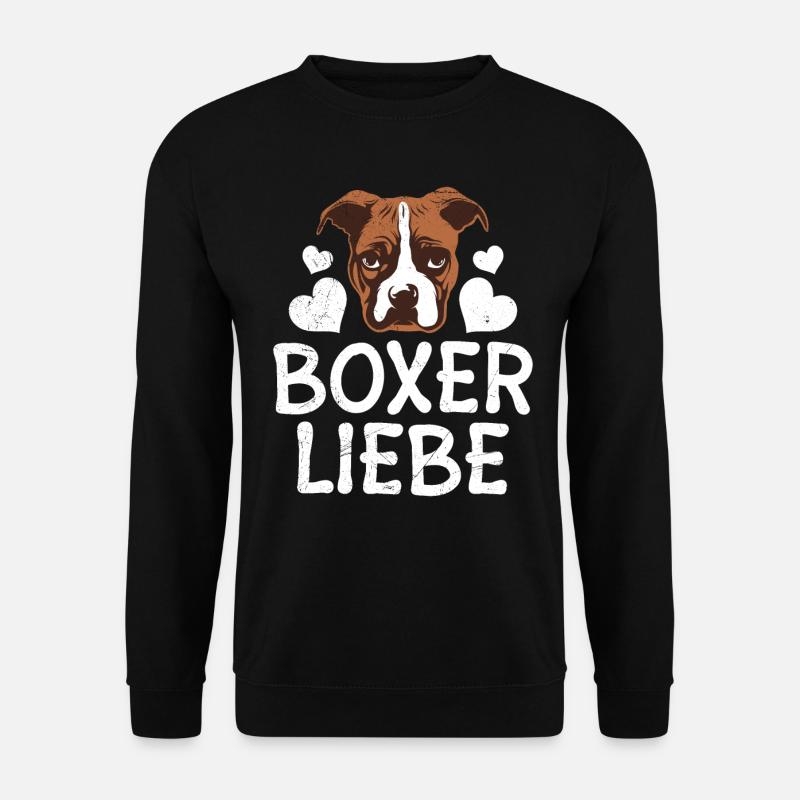 Deutscher Boxer Hund BOXER LOVE Hundebesitzerin - Unisex Pullover - Schwarz