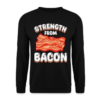 La force de l’amateur de viande de Bacon Barbecue Party - Sweat-shirt Unisexe - noir - Devant - Alina (178cm) & Michal (187cm)