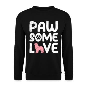 Newfoundland Dogs PAW SOME LOVE Newfie Dog Mom - Unisex Sweatshirt - black - Front - Alina (178cm) & Michal (187cm)