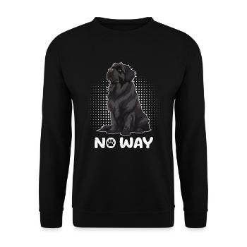 Newfoundland Dog Owner NO WAY Stubborn Funny - Unisex Sweatshirt - black - Front - Alina (178cm) & Michal (187cm)