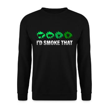 Amateurs de barbecue, je fumerais ce mangeur de viande - Sweat-shirt Unisexe - noir - Devant - Alina (178cm) & Michal (187cm)