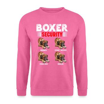BOXER SECURITY Drôle de Chien Propriétaire Allemand - Sweat-shirt Unisexe - rose - Devant